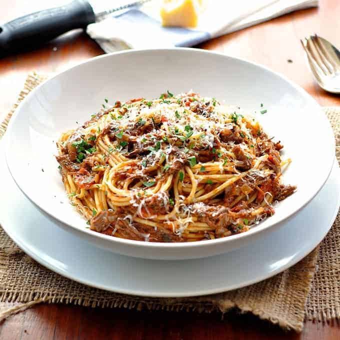 Beef cheek pasta
