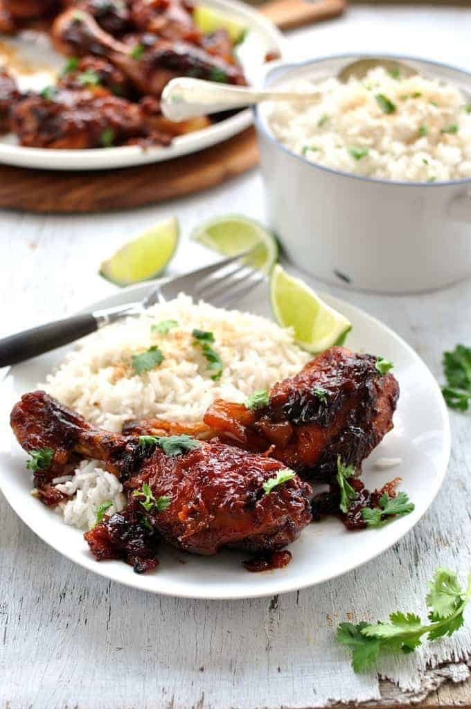 Hawaiian Chicken with Coconut Rice