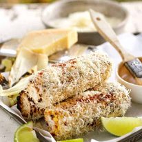 Grilled Corn with Chipotle Adobo Mayo (Restaurant Copycat) - this is the best corn I have ever had in my life. Grilling and stovetop instructions included.