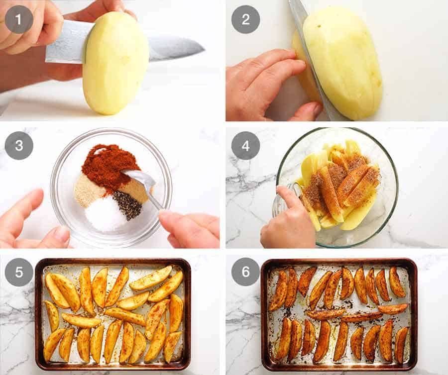 How to make Crunchy Baked Potato Wedges