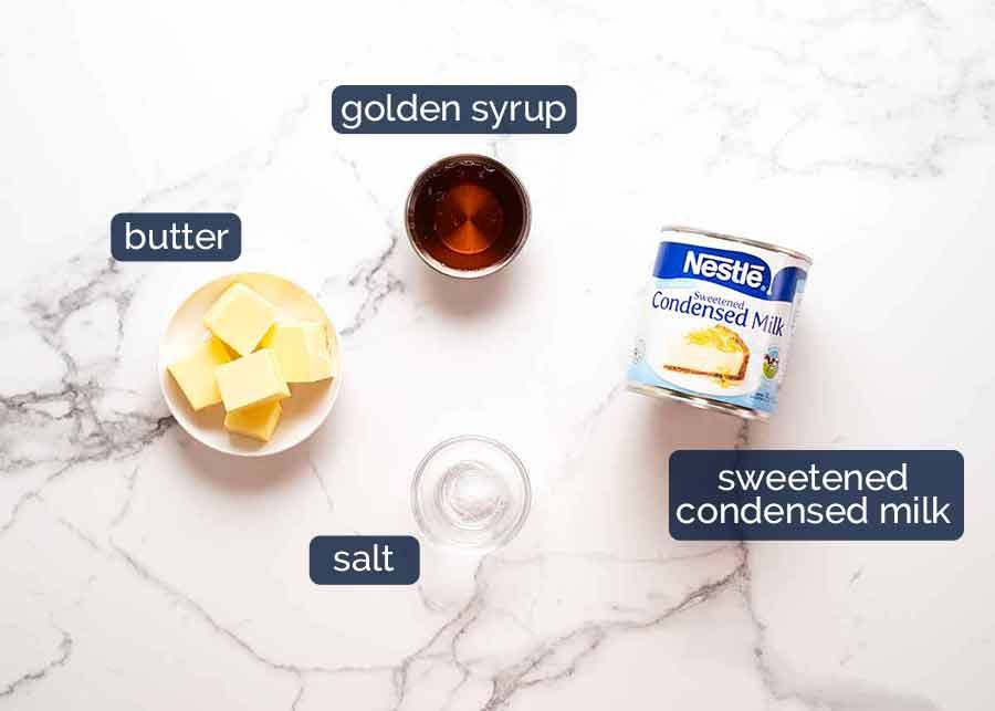 Ingredients in Caramel Brownies