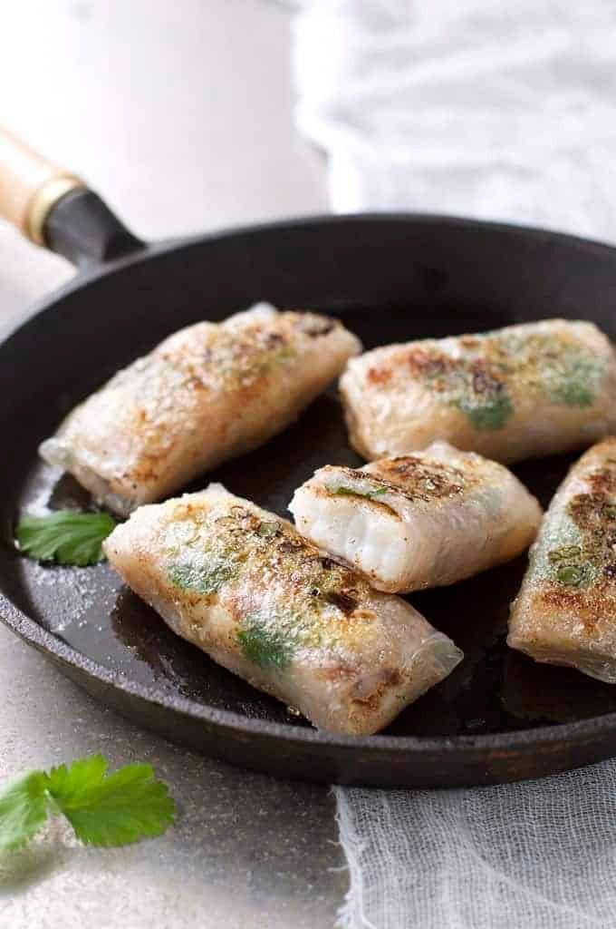 Crispy Chinese Rice Paper Wrapped Fish - just 5 ingredients, what a way to get your fish fix!