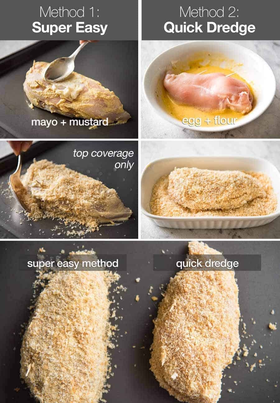 Preparation steps for Easy Chicken Cordon Bleu