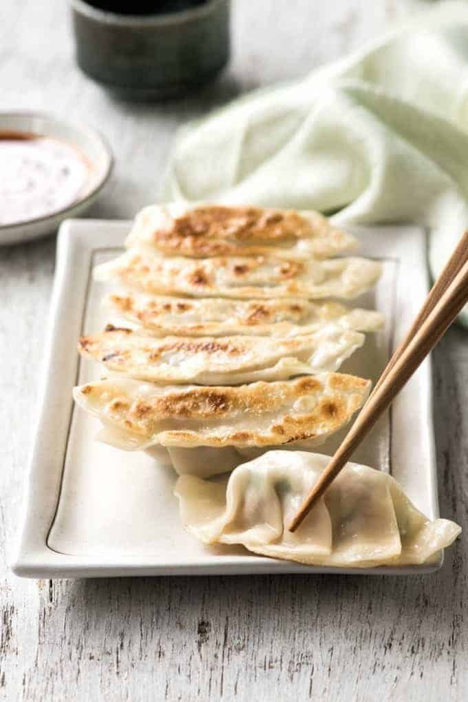 Gyoza (Japanese Dumplings) - A traditional Japanese recipe! Plus a VIDEO to learn how to wrap them!