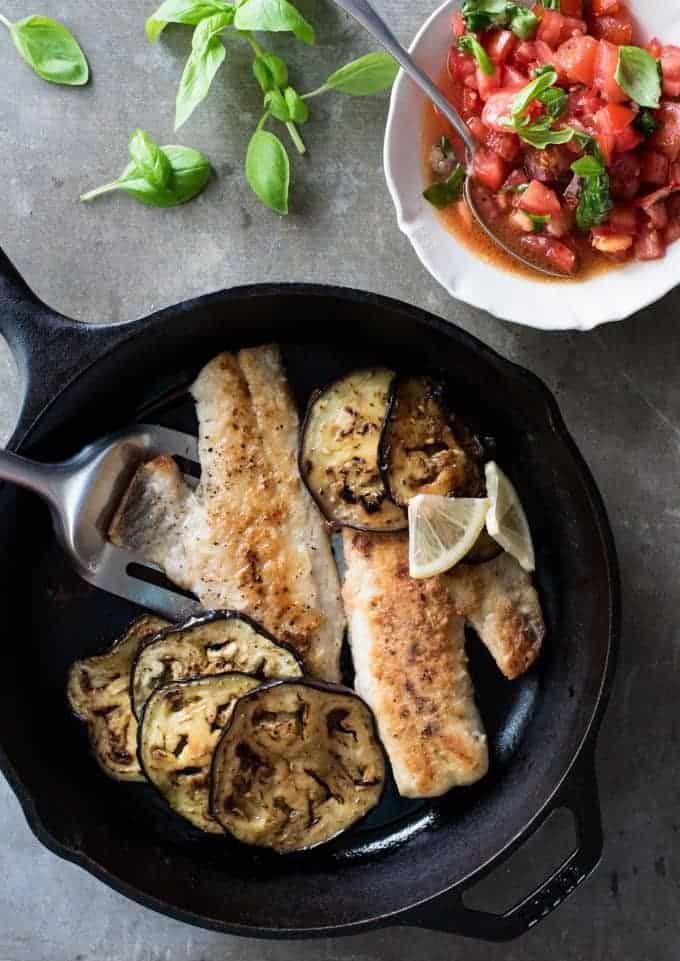 Italian Fish with Spicy Salsa - Fresh, full of flavour and fast to make, it's Italy on a plate!