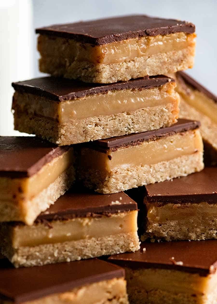 Pile of Caramel Slice