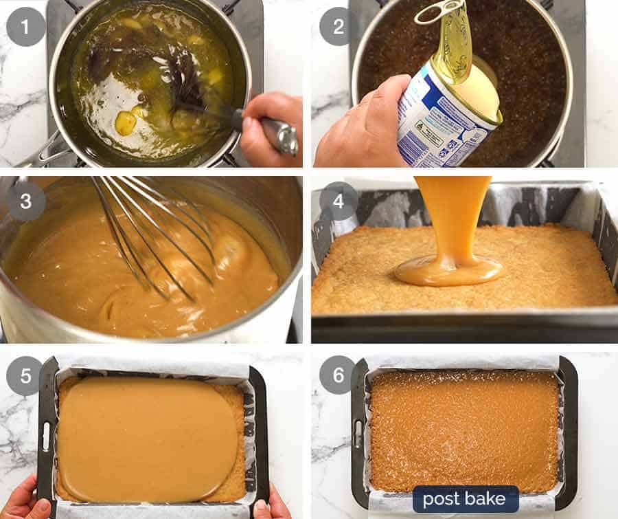 How to make caramel filling for Caramel Slice