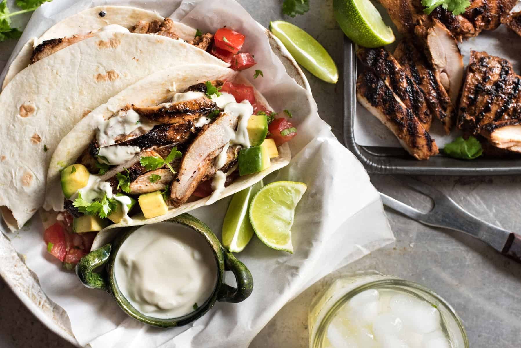 Mexican Grilled Chicken Tacos - Real Mexican street food marinade that's easy to make and packs a big flavour punch!