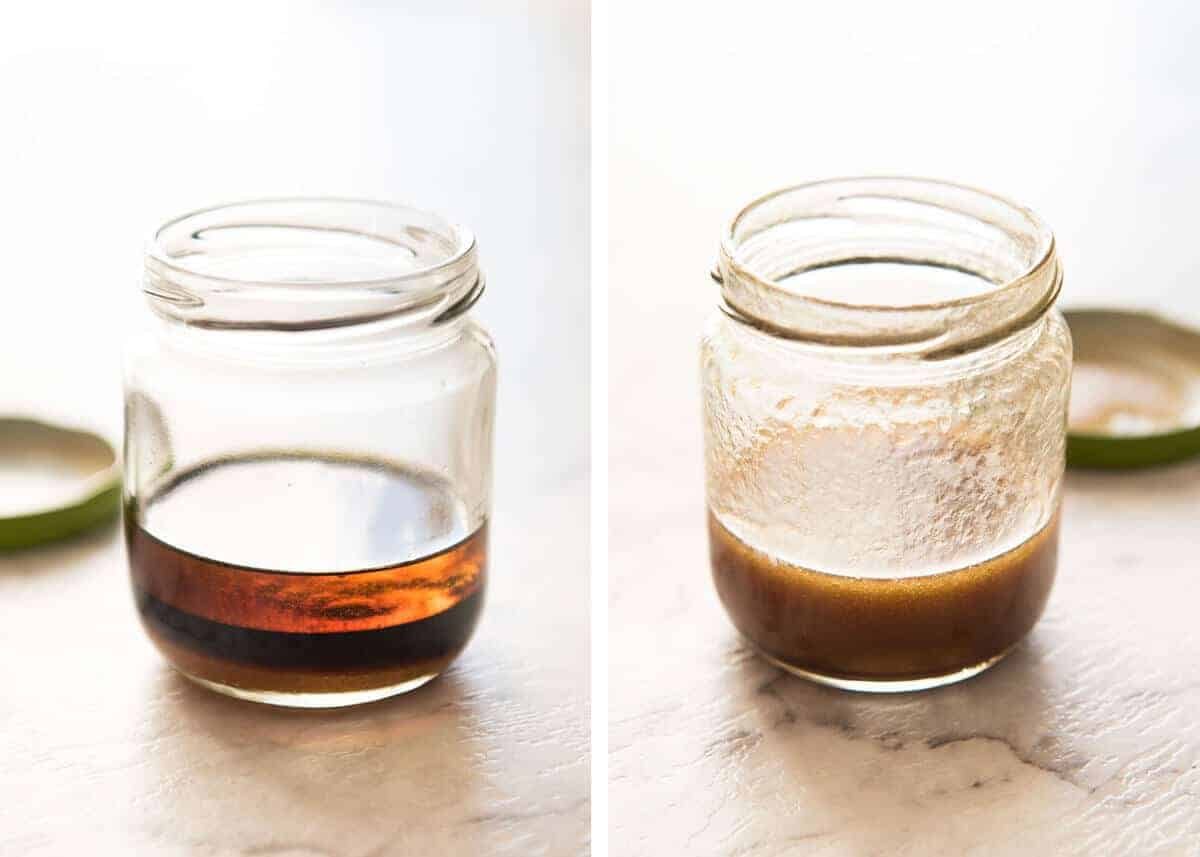 Asian Sesame Dressing - made with soy sauce, sesame oil, vinegar and sugar. Lasts for 3 weeks, an essential pantry standby! recipetineats.com