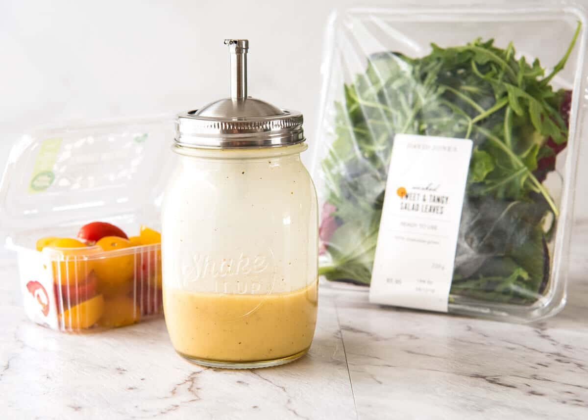 Honey Mustard Dressing - guaranteed crowd pleaser, made with honey, mustard, cider vinegar and olive oil. Keeps for 3 weeks. www.recipetineats.com