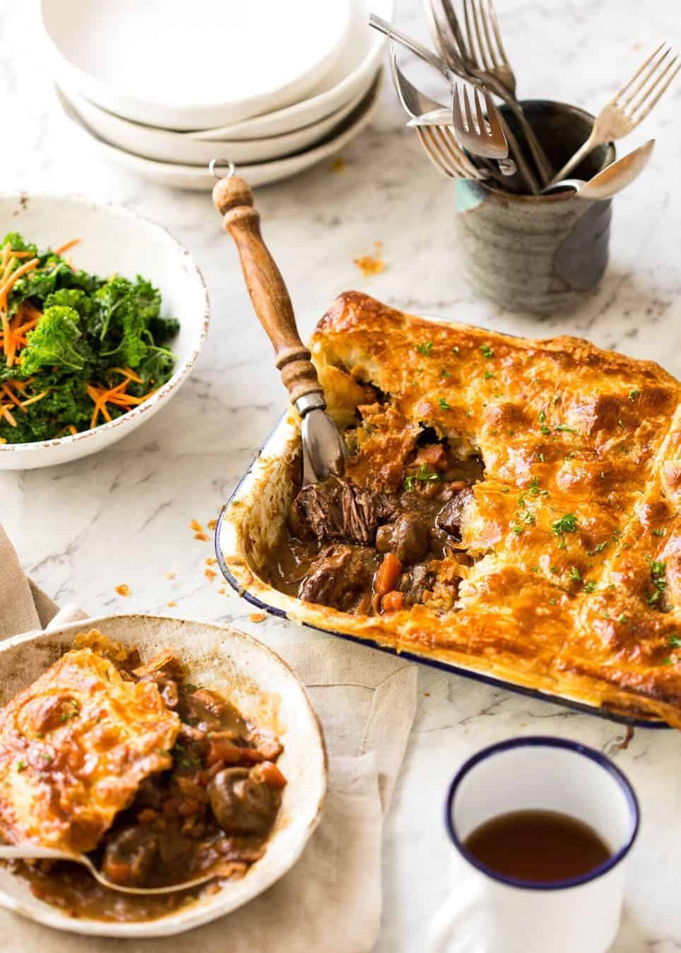 An EPIC Chunky Beef and Mushroom Pie. Prepare to swoon! recipetineats.com