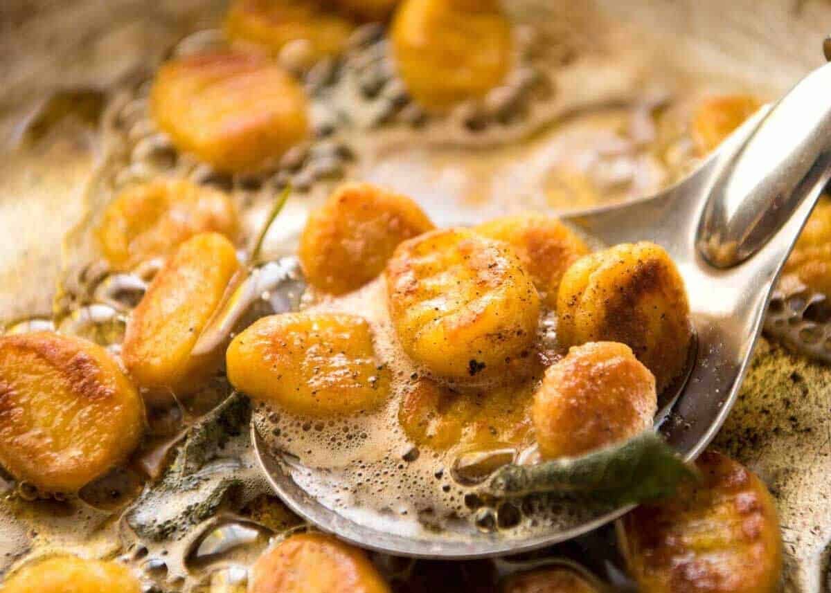 This Easy Pumpkin Gnocchi is, true to its name, easy to make. Pillowy soft inside, golden brown on the outside, and bathed in a classic Sage Butter sauce. recipetineats.com