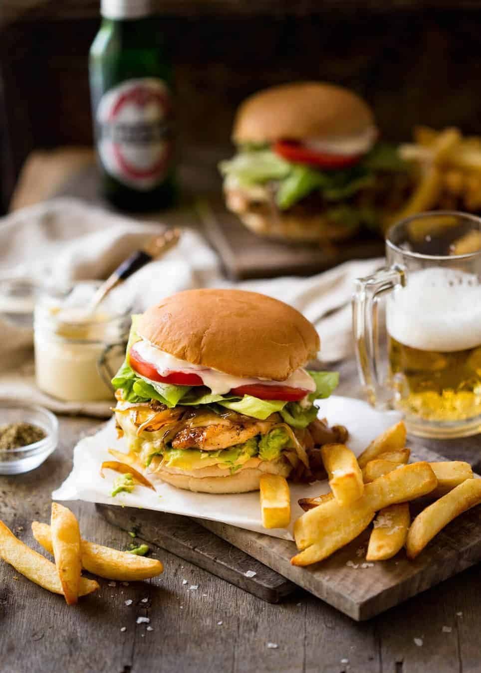 Super tasty, quick Chicken Burger recipe made with chicken breast. It's all in the seasoning! Great for grilling too. recipetineats.com