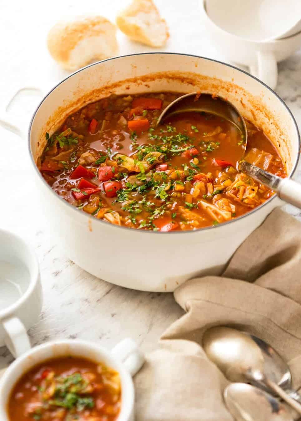 Ultra Tasty Healthy Vegetable Soup - My version of the Zero Weight Watchers Points soup. This has 0.4 points but it's countless times tastier! recipetineats.com