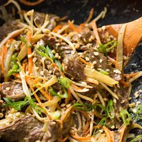 This Satay Peanut Stir Fry is almost too good to be true - it's SO FAST and SO EASY and tastes incredible! recipetineats.com