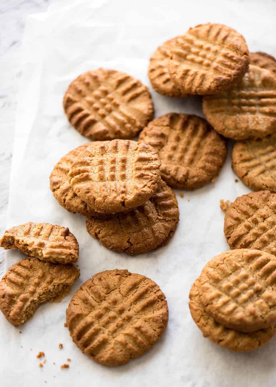 The World's Best Easy Peanut Butter Cookies are SOFT and CHEWY. Peanut butter, brown sugar and egg is all you need! www.recipetineats.com