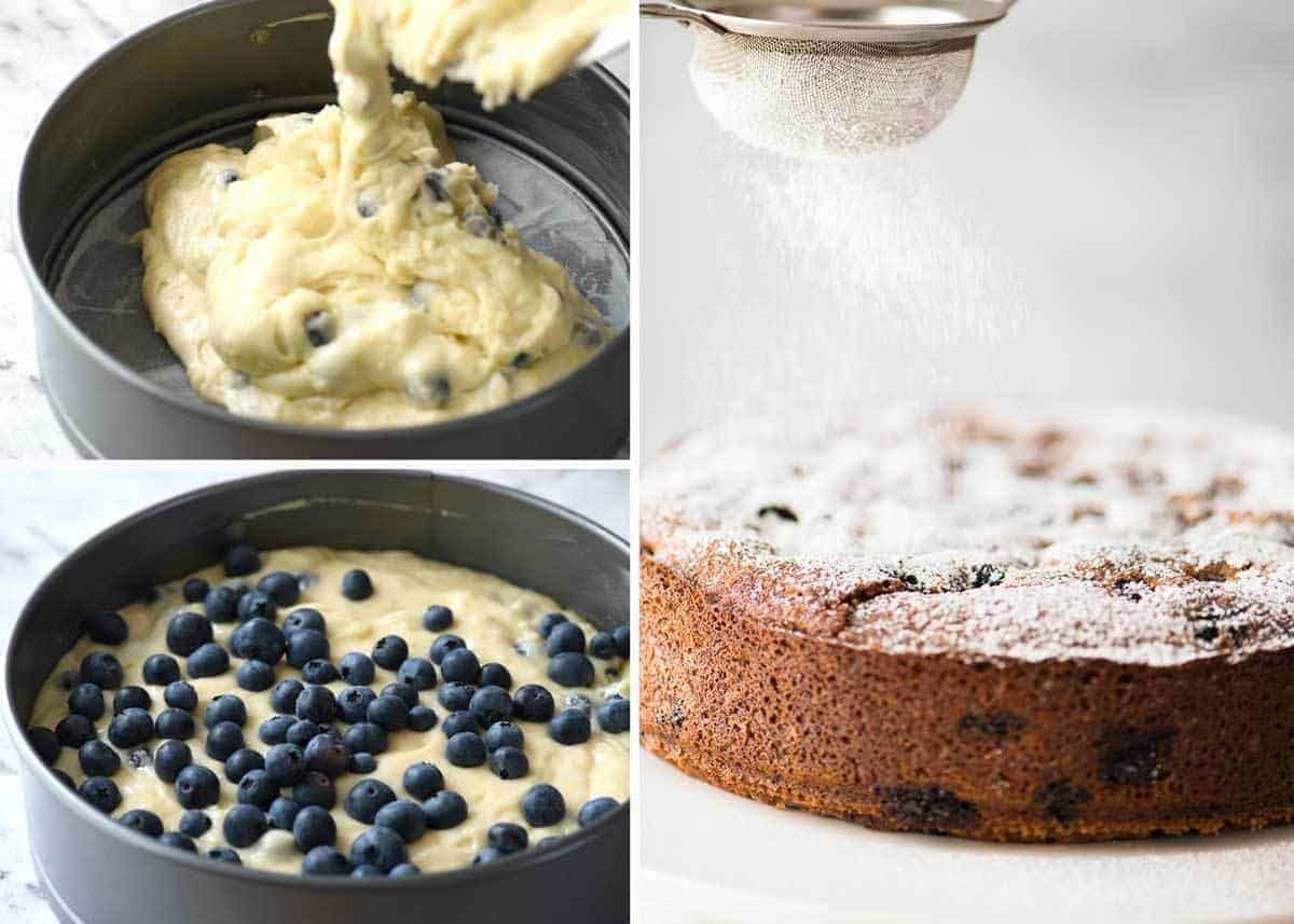 A lovely Blueberry Lemon Yoghurt Cake that's incredibly moist and astonishingly quick to make. www.recipetineats.com