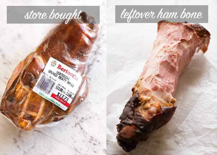 Ham Hock and leftover Ham Bone for Ham Rice Soup