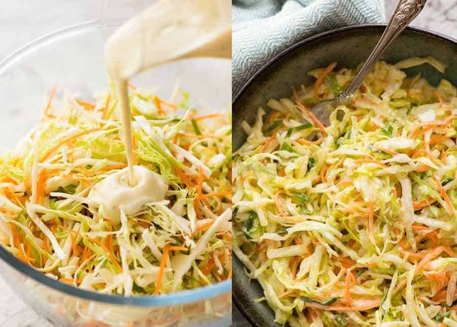 Coleslaw with Creamy Yogurt Lemon Dressing