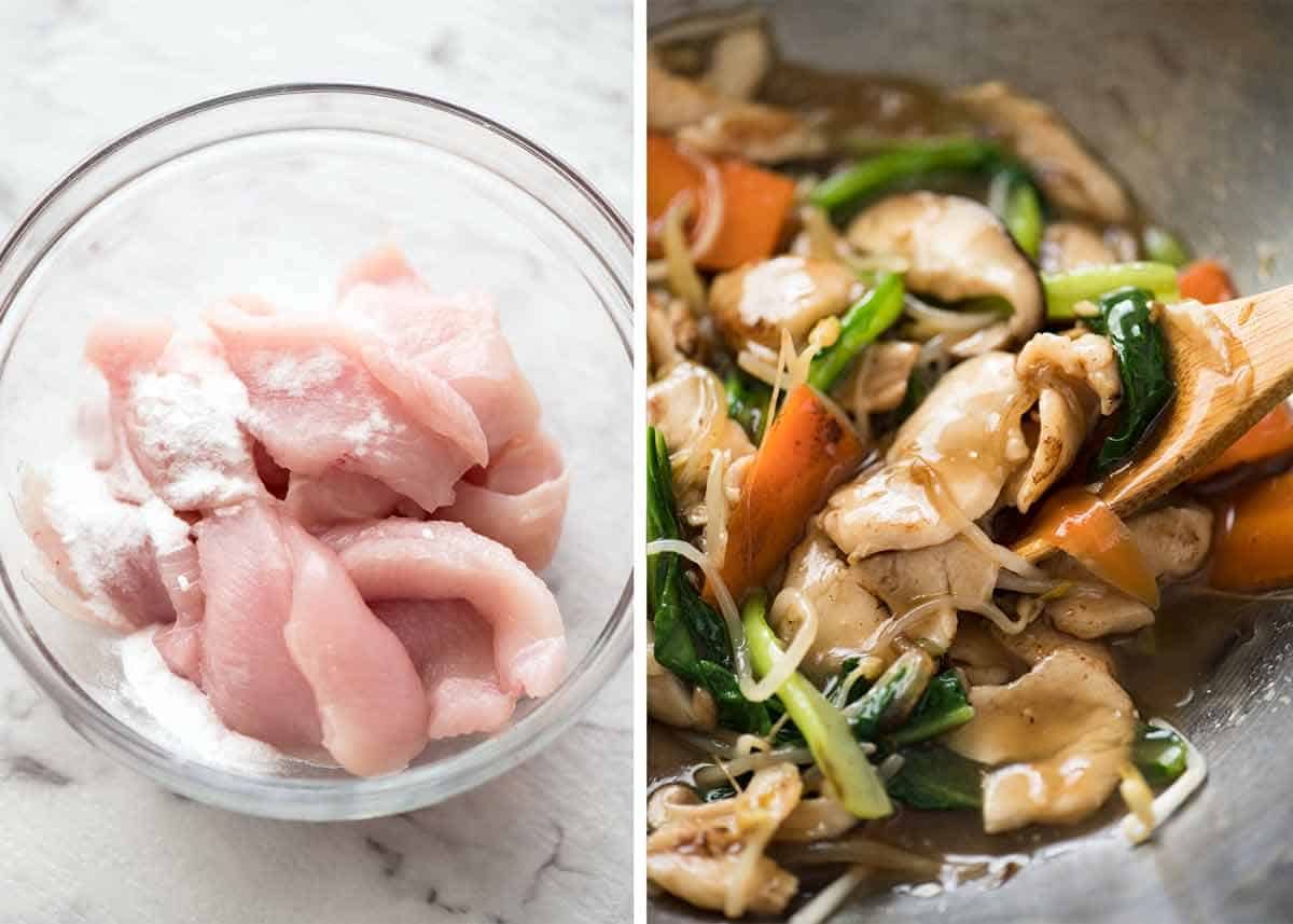 Tenderised chicken for stir fries (velveting) - Chop Suey Chicken Stir Fry