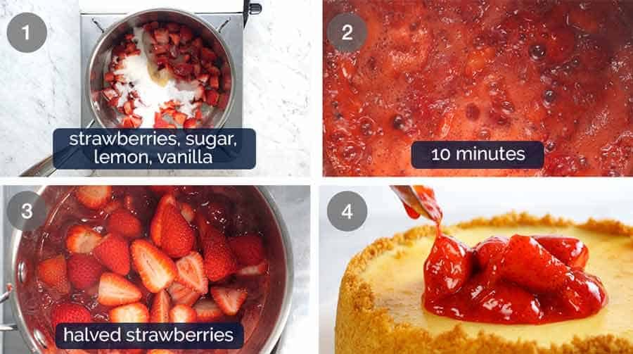 Strawberry topping sauce for Strawberry Cheesecake