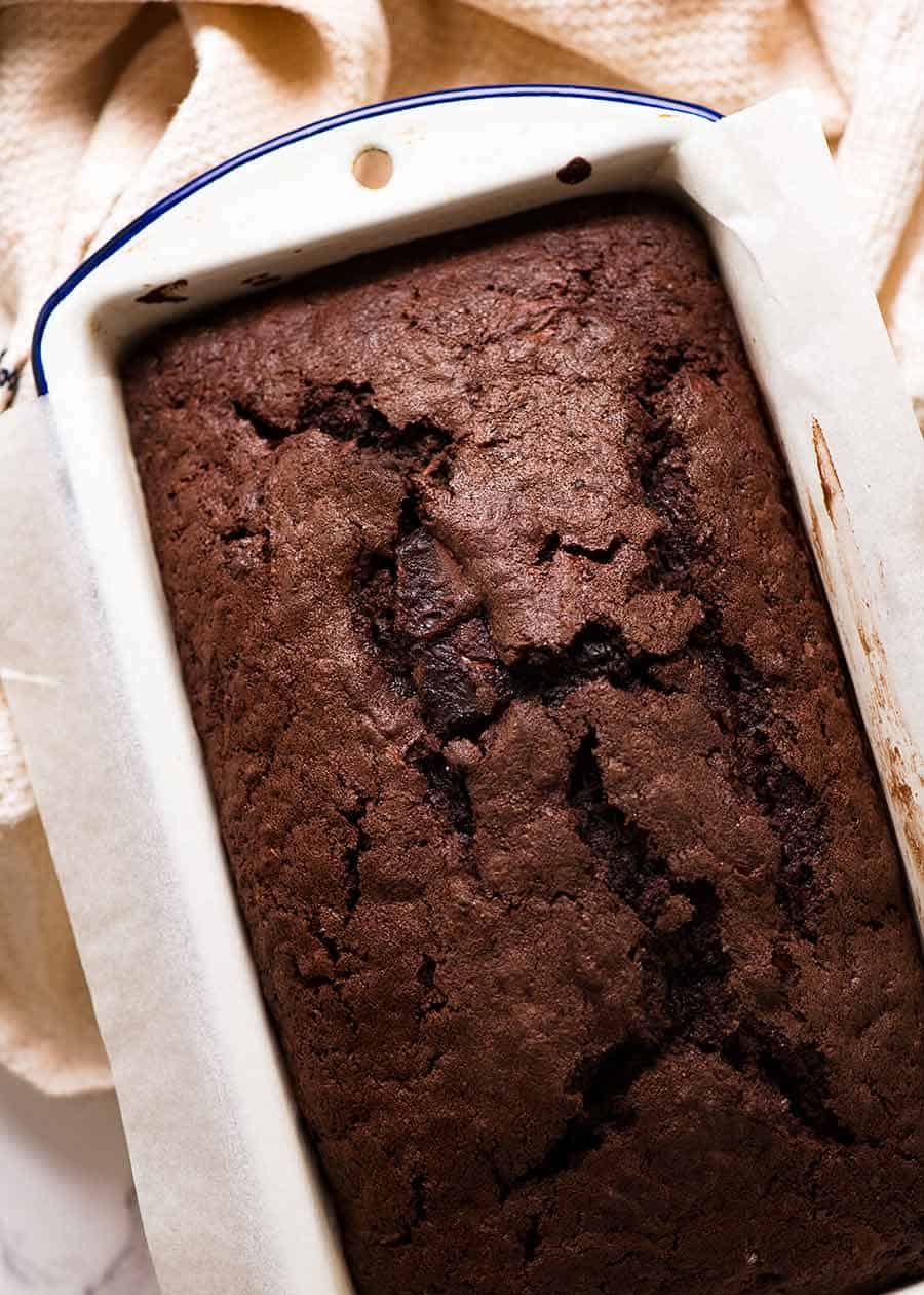 Overhead photo of Chocolate Zucchini Bread