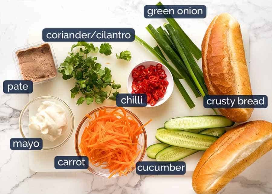 What goes in Bahn Mi