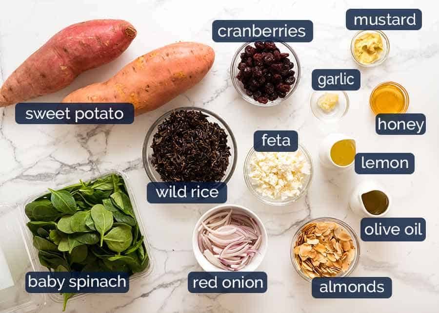 Sweet Potato Salad ingredients