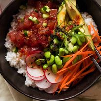 Tuna Poke Bowl with Edamame and Avocado