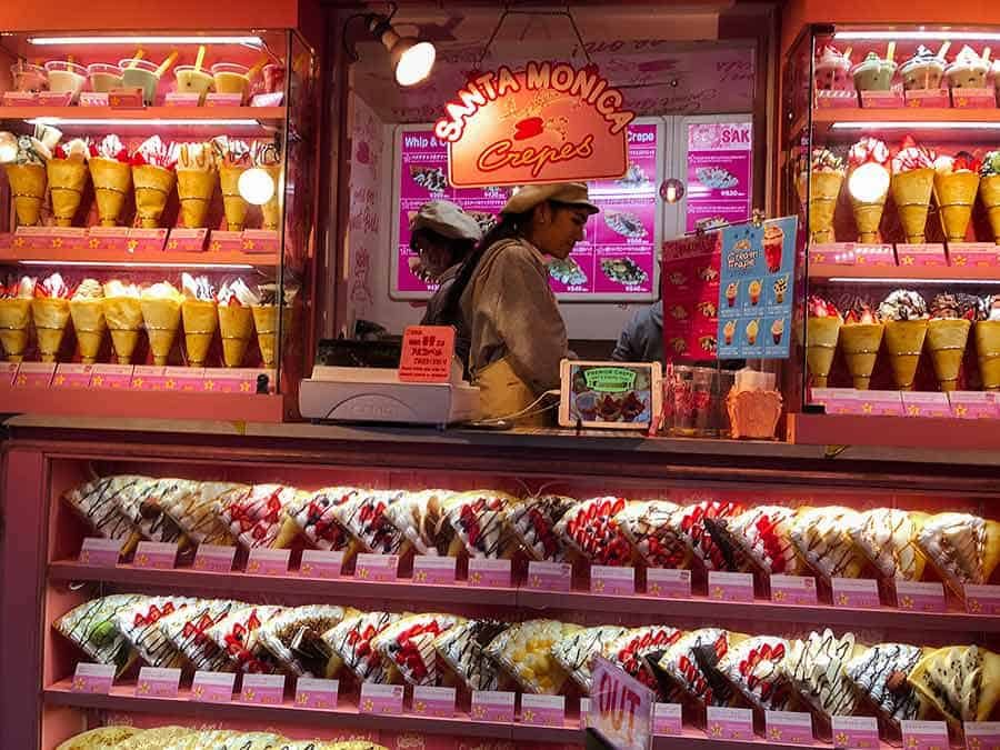 Harajuku Takeshito Dori street crepe store