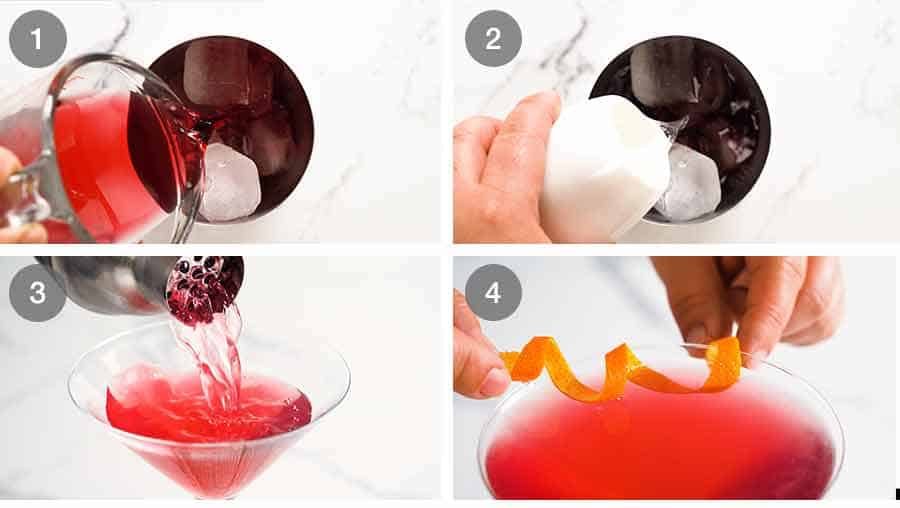 How to make Cosmopolitan cocktails