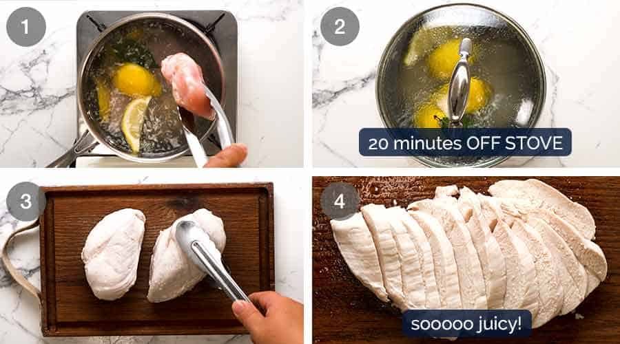 How to make the BEST poached chicken ever - unbelievably succulent, FOOLPROOF recipe!
