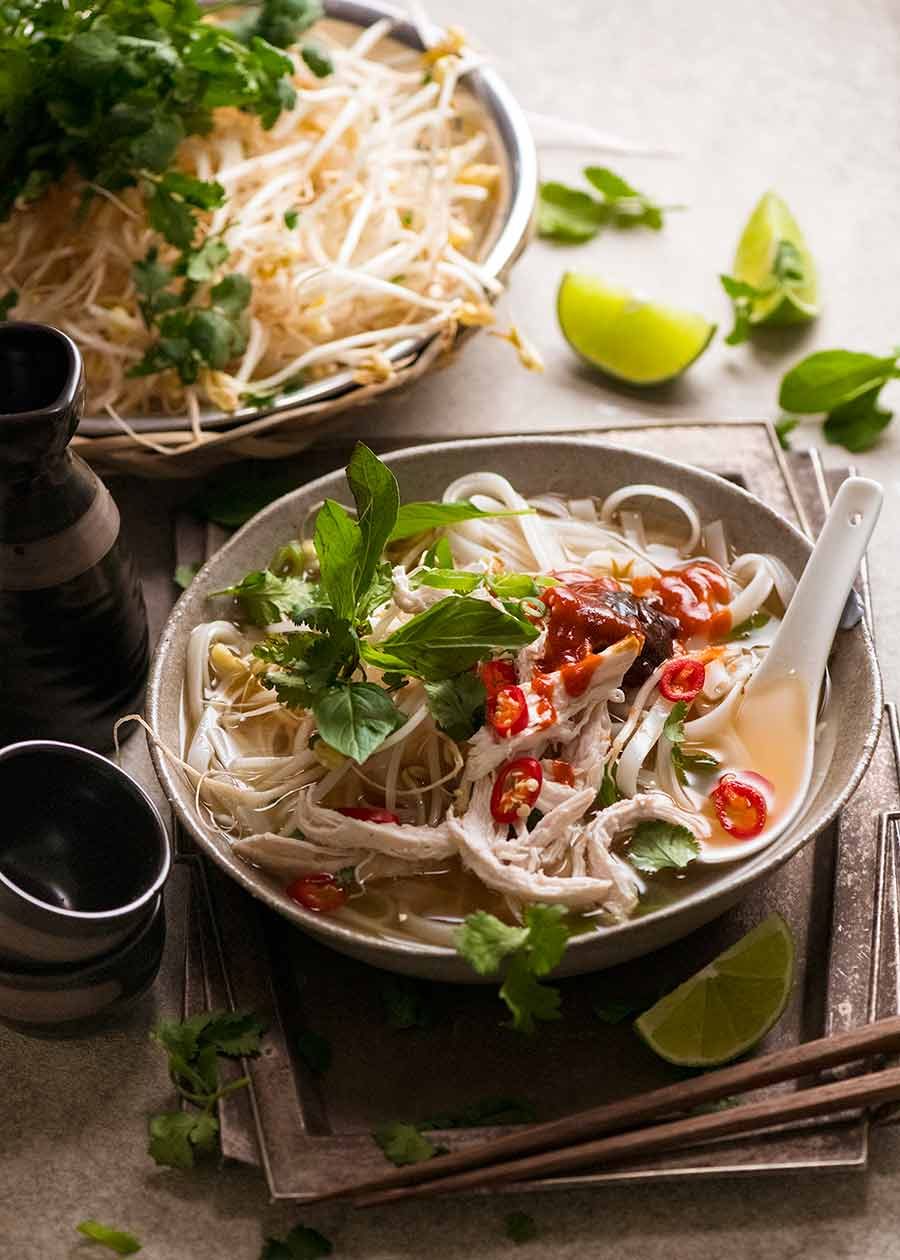 Bowl of Vietnamese Chicken Noodle Soup - Pho Go