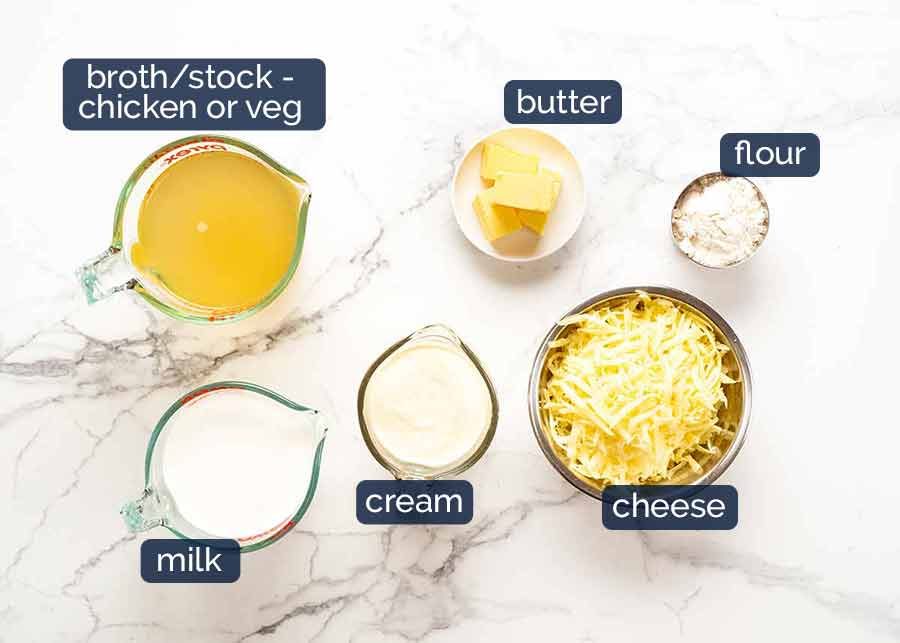 Ingredients in Chicken Tetrazzini - creamy chicken mushroom pasta bake