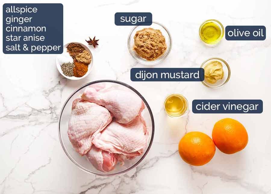 Ingredients in Sticky Glazed Christmas Chicken