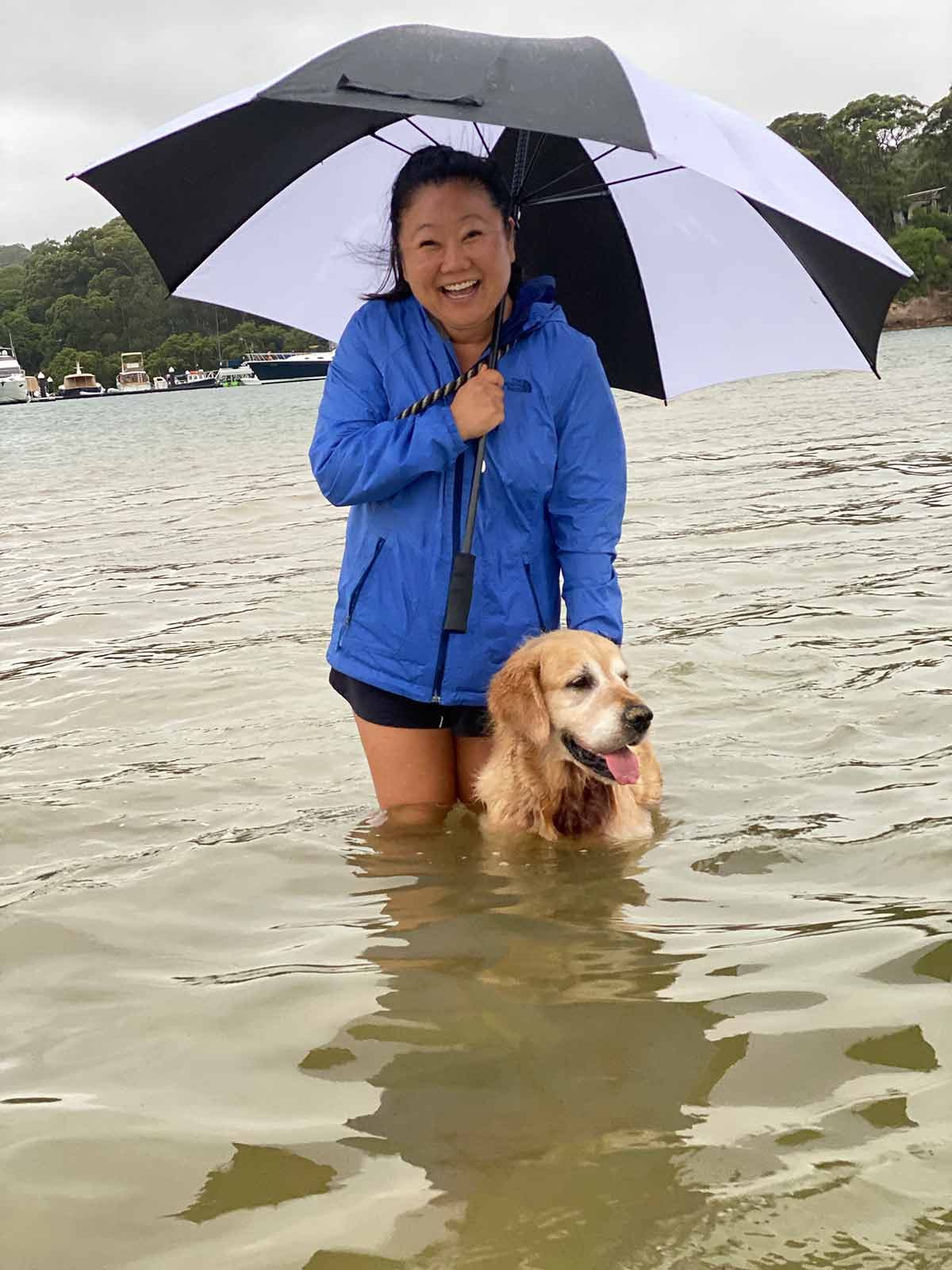 Nagi Dozer rainy day at Bayview