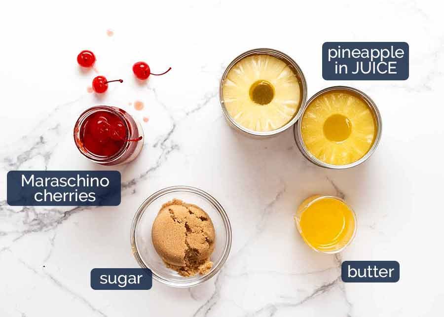 Ingredients in Pineapple Upside Down Cake