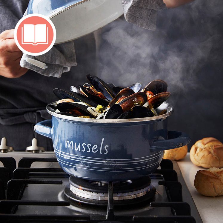 Mussels in White Wine from RecipeTin Eats "Dinner" cookbook by Nagi Maehashi