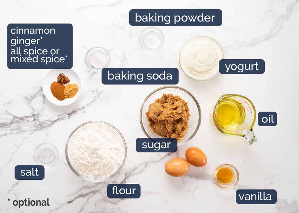 Ingredients in Cinnamon Apple Bread