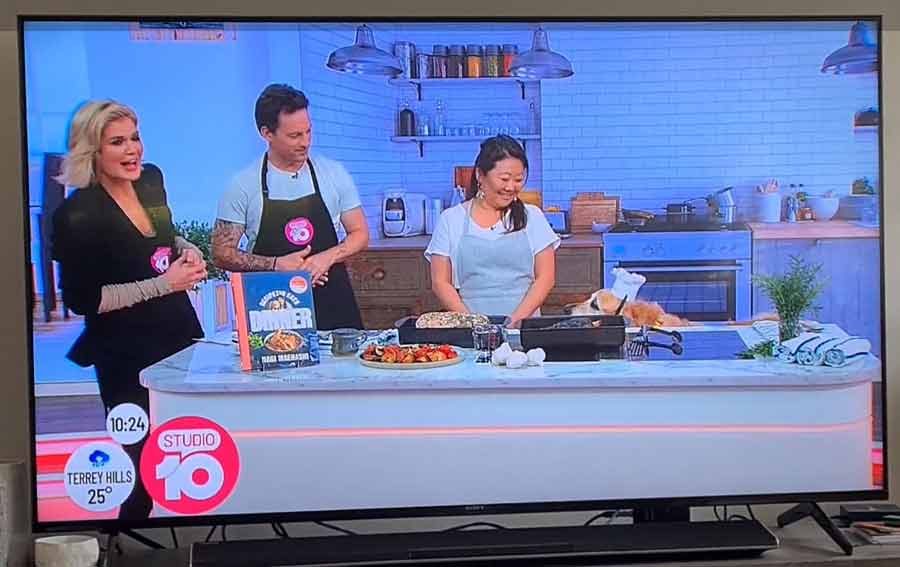 Nagi and Dozer on Studio 10 Channel 10 cookbook publicity tour