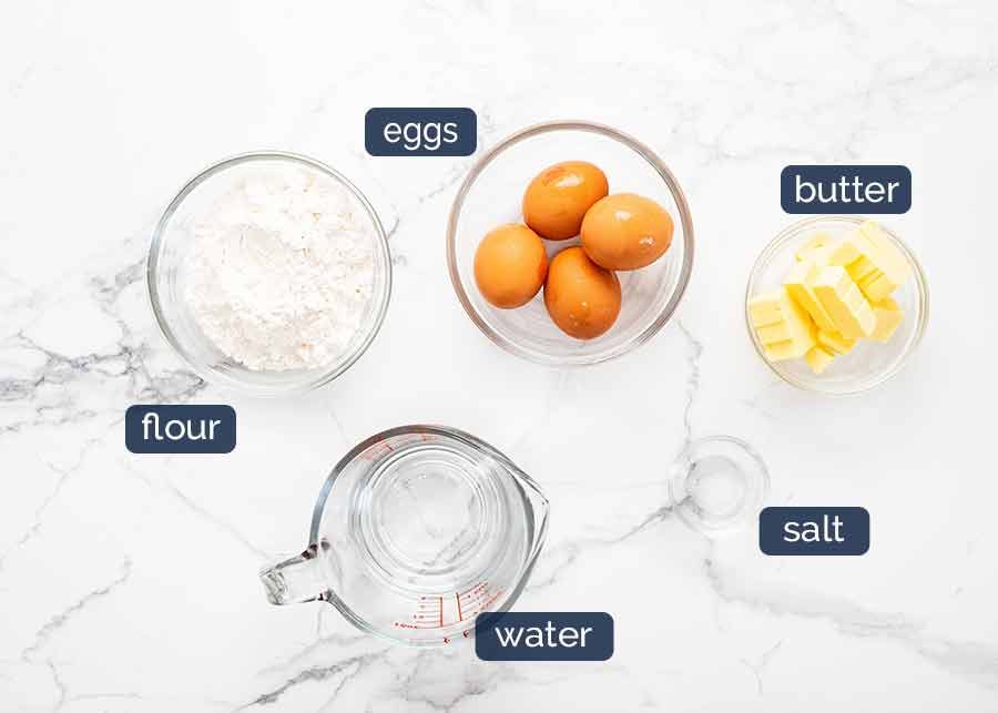 Ingredients in Eclairs