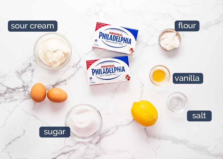 Ingredients in Mini cheesecakes
