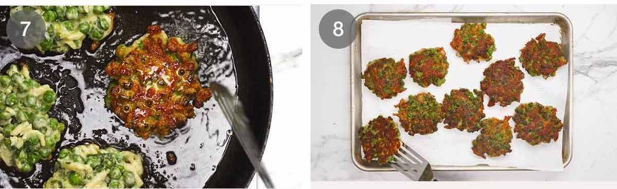 How to make Crispy pea fritters