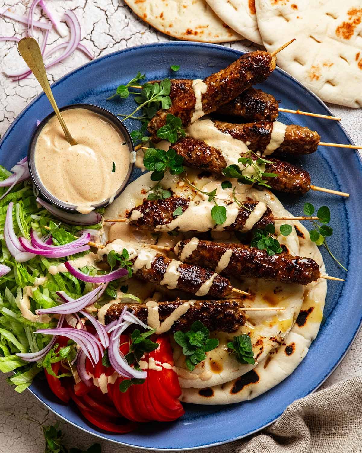 Greek lamb kofta kebabs