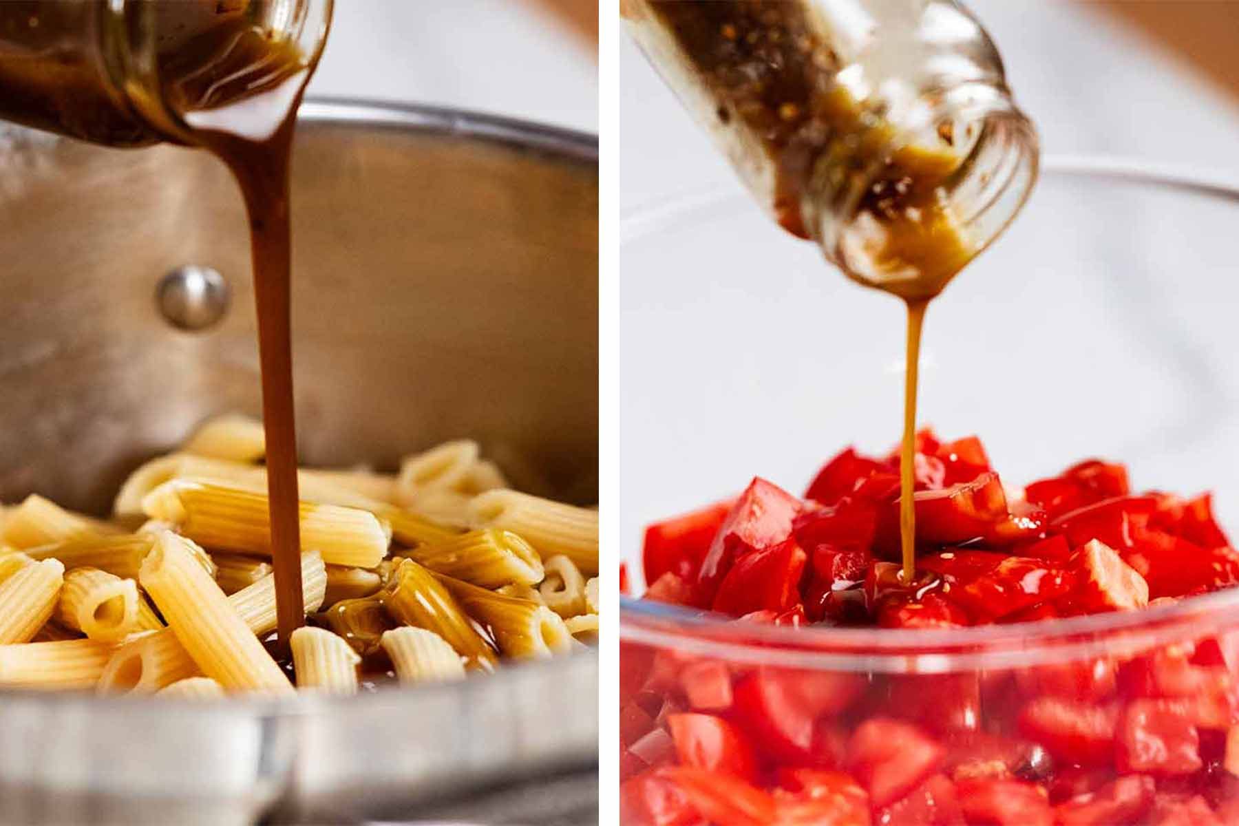 Bruschetta summer pasta salad