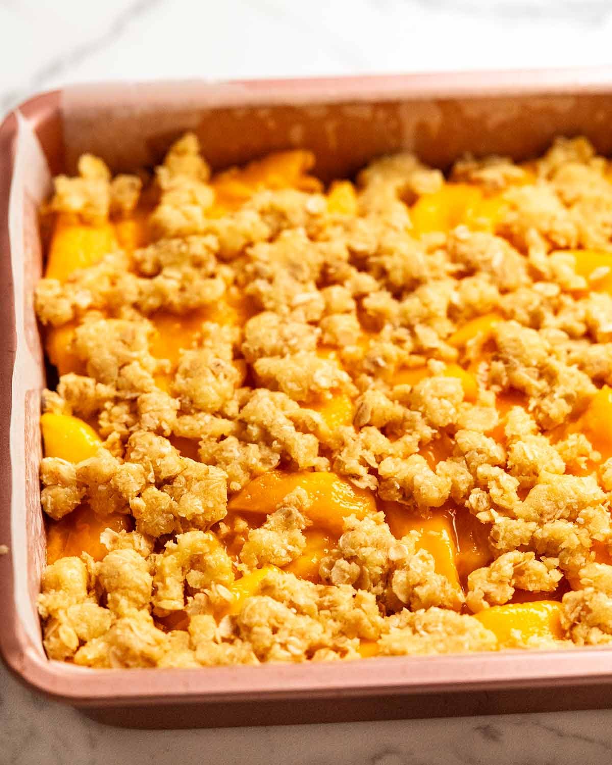 Mango bars with lime drizzle