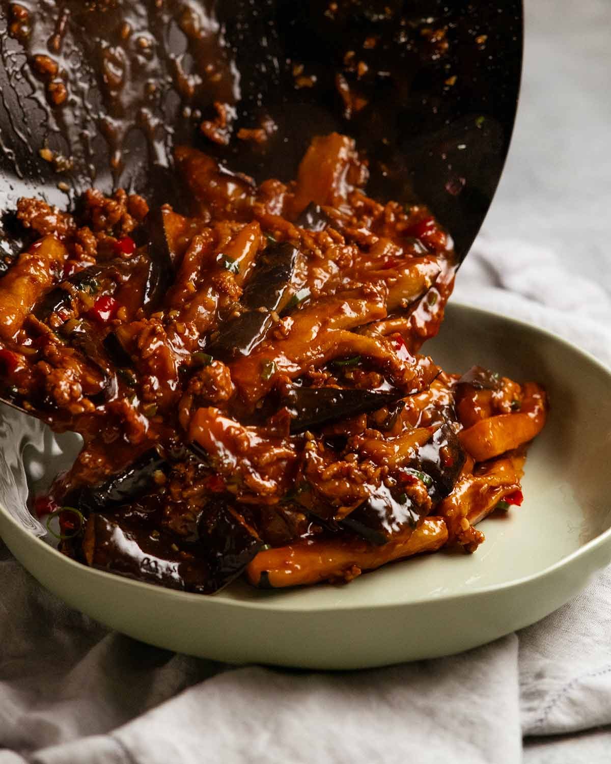 Chinese eggplant with minced pork