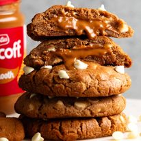 Biscoff stuffed cookies
