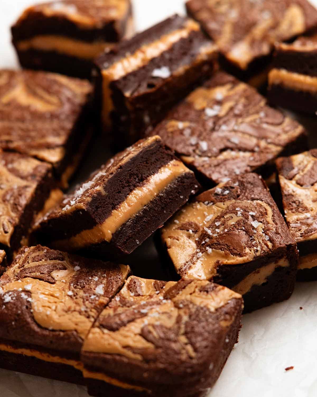Peanut butter stuffed brownies