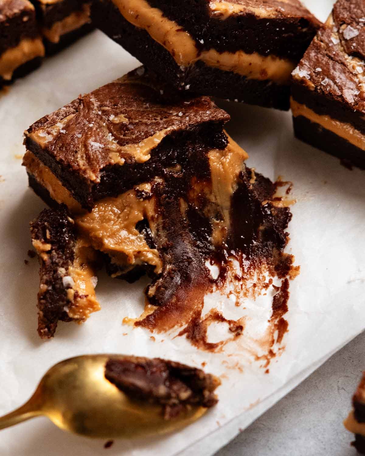 Peanut butter stuffed brownies
